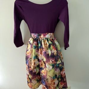 Five Loaves Two Fish Long Sleeve Floral Dress